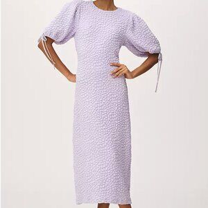 Anthropologie English Factory Short-Sleeve Textured Midi Dress Size Small NWT